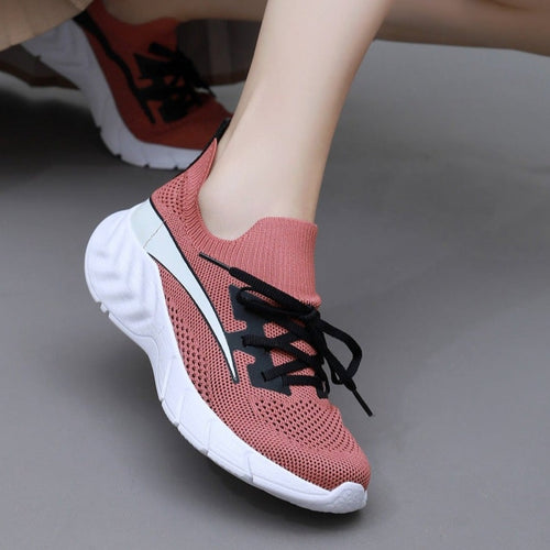 女用鮭魚粉紅 Flyknit 運動鞋 (993.002-4)