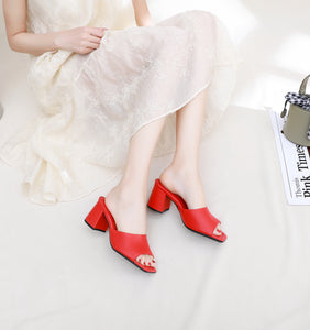女款紅色高跟涼鞋 (626.025) 