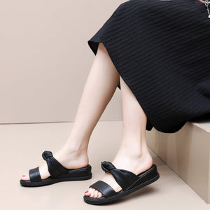 Black Wedge Sandal for Women (458.018)