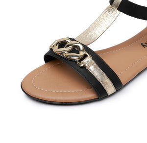 Gold Sandals for Women (510.041) - Simply Shoes Hong Kong