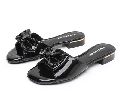 "Stay Stylish and Secure: Piccadilly Black Women's Summer Slide Sandals" (558.007)