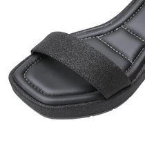 Bling Flatform Wedge High Heels in Glitter Black (580.003)