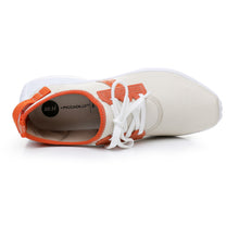 Piccadilly Offwhite-Orange Lightweight Lace-Up Sneakers with SOSI Footbed (S023003)