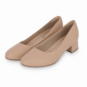 Nude Nappa Pumps for Women (140.110)