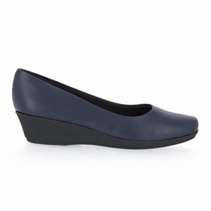 Navy Nappa Wedges for Women (143.133)