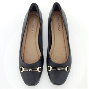 黑色平底女鞋 (250.184) 