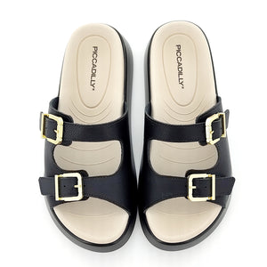 Black Nappa Sandals for Women (468.005)