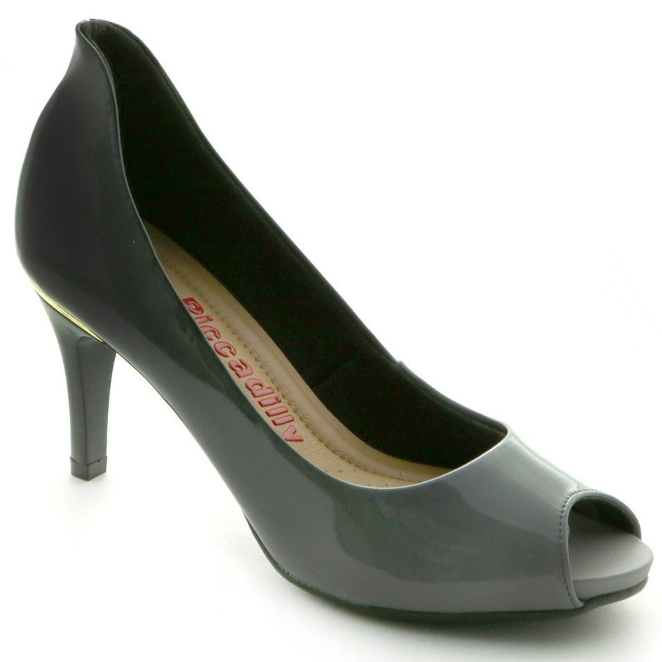 Grey Peep Toe Pumps for Women (362.046) - SIMPLY SHOES HONG KONG