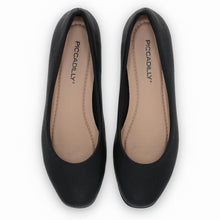 Black Floral Flat Ladies Shoes (250.115)