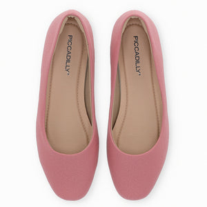 Dark Pink Floral Flat Ladies Shoes (250.115)