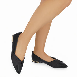 女款黑色平底鞋 (274.081) 