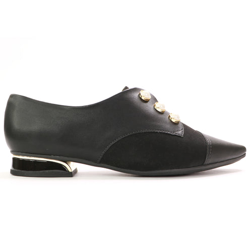 Black Napa with Microfibra and Pearl accessories loafer (278.003)