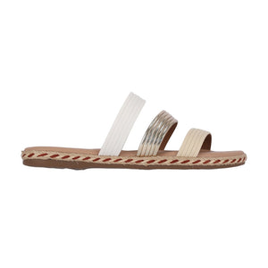 White & Gold Sandals for Women (404.044)