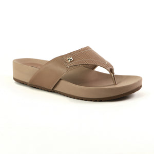 Taupe Croco Sandals for Women (460.056) - SIMPLY SHOES HONG KONG