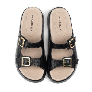 Black Croco Sandals for Women (468.005)