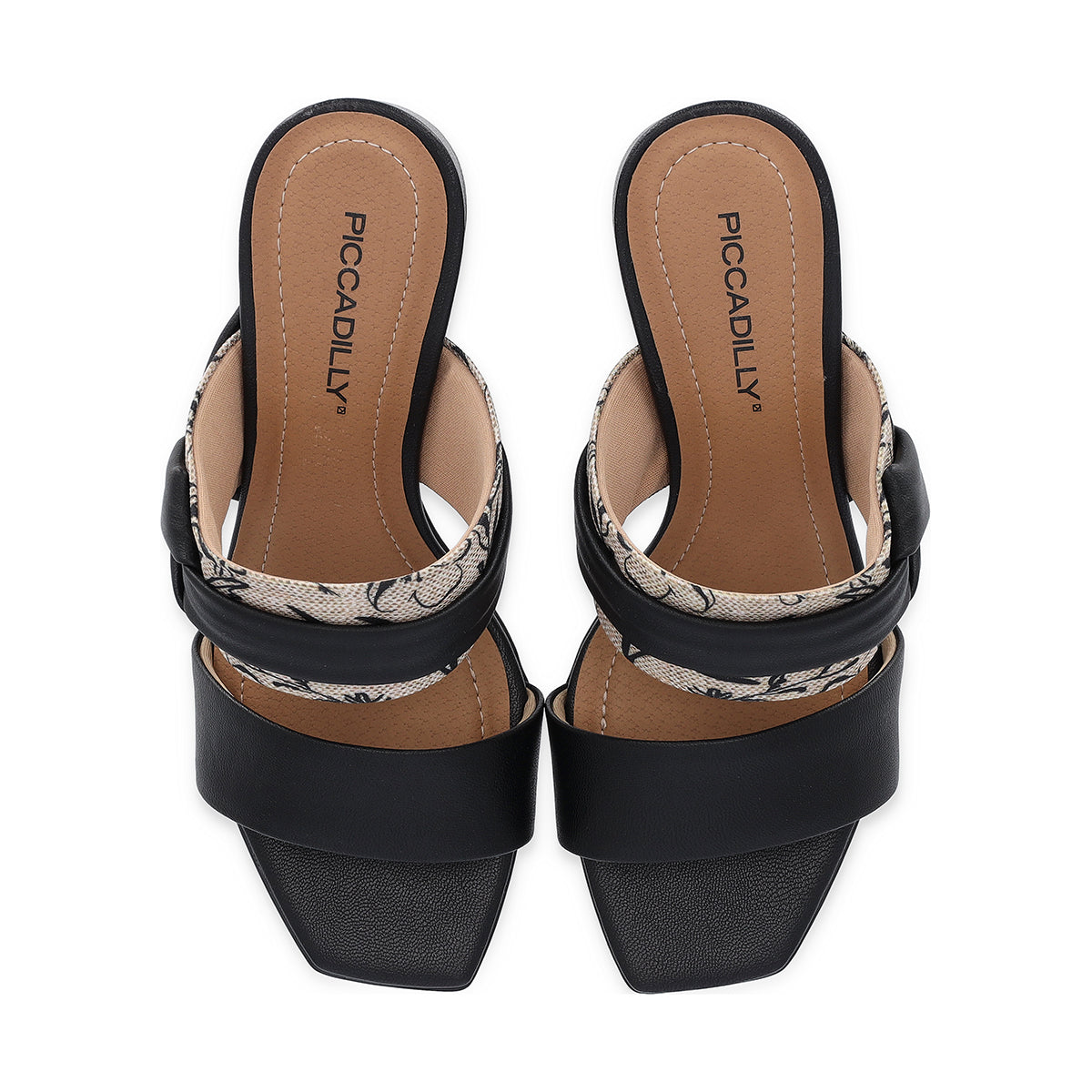 Chunky Charm Dual Strap Sandal - Black (626.008)