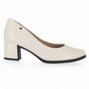 女用白色 Croco 高跟鞋 (654.007) 