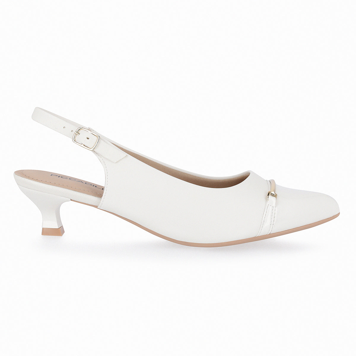 Metropolis Sling-Back Heels -White (740.015)