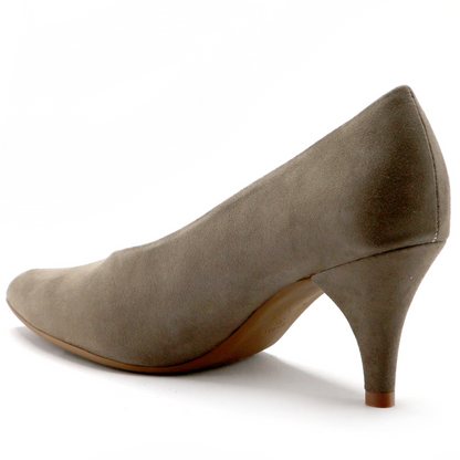 Taupe Microfiber Pump (745.058) - SIMPLY SHOES HONG KONG