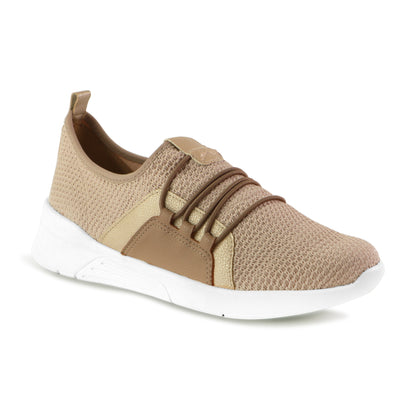 Taupe Sneakers for Women (970.037) - SIMPLY SHOES HONG KONG