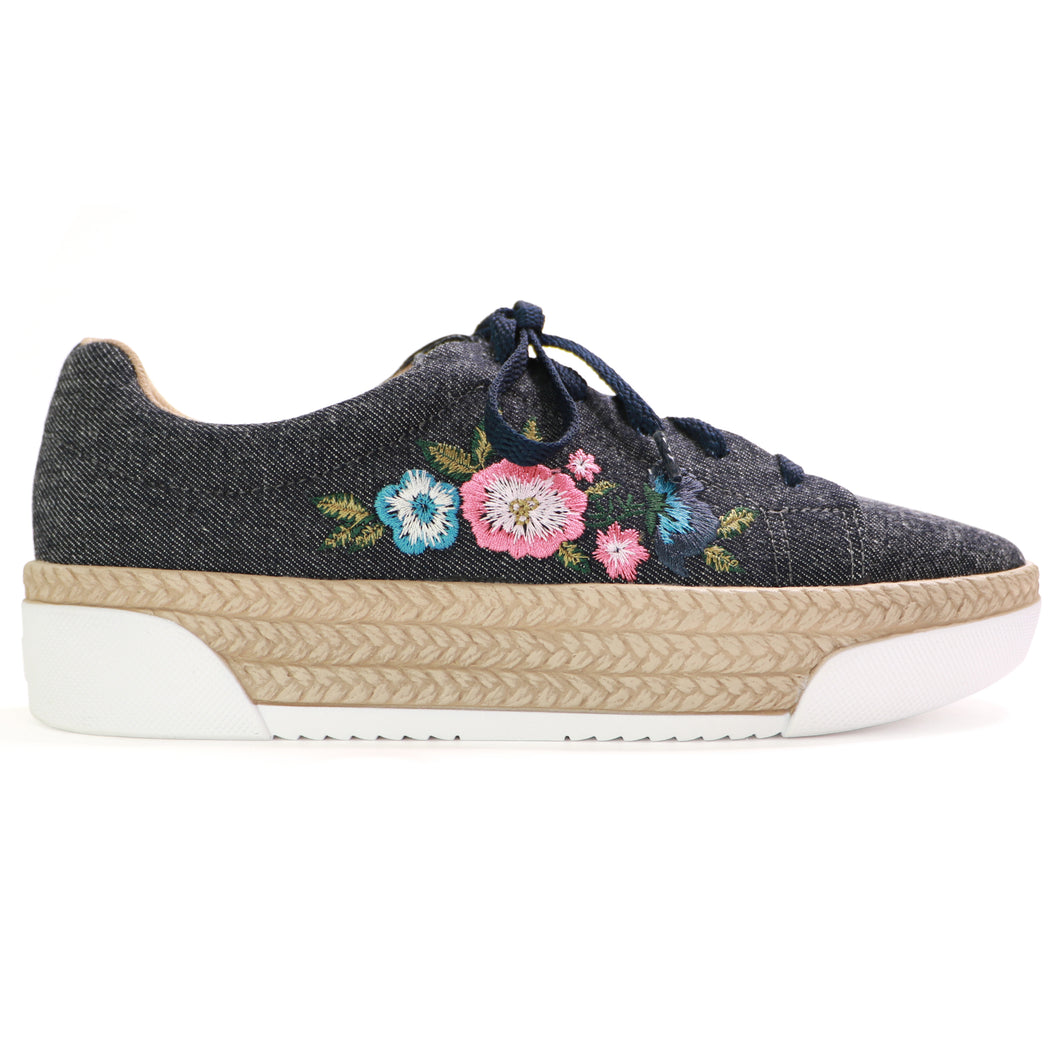Denim Casual Shoe with Embroidery (978.002)