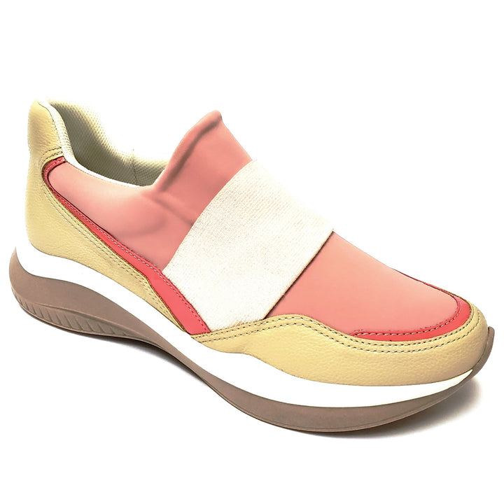 Rose/Cream Plain ENERGY Sneakers for Women (983.008) - SIMPLY SHOES HONG KONG
