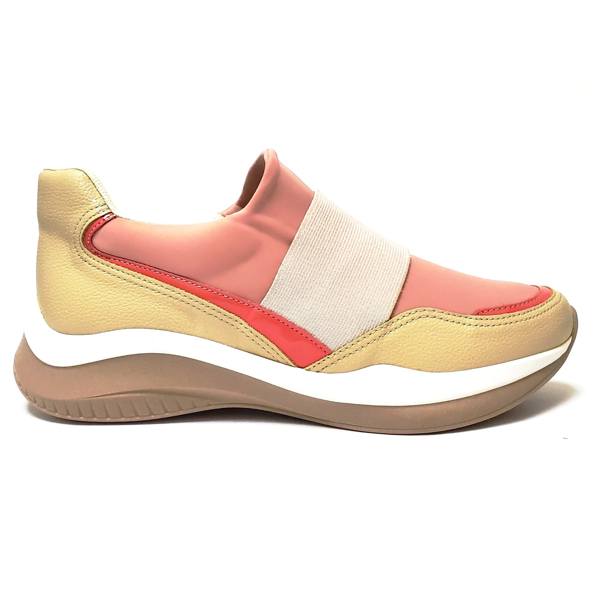 Rose/Cream Plain ENERGY Sneakers for Women (983.008) - SIMPLY SHOES HONG KONG