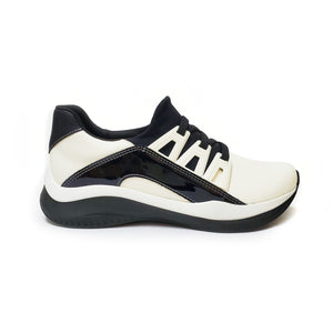 White/ Black ENERGY Sneakers for Women (983.011) - SIMPLY SHOES HONG KONG
