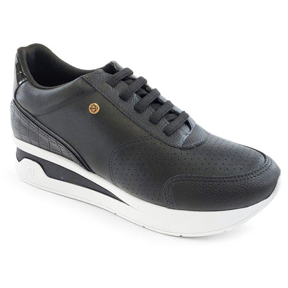 Black Croco Sneakers for Women (996.003)