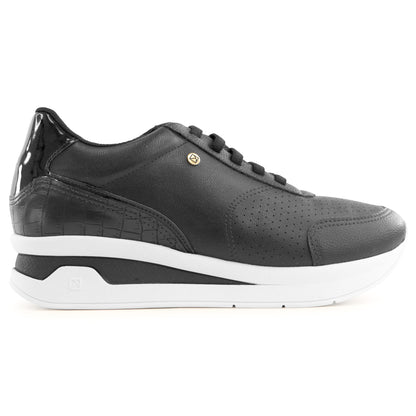 Black Croco Sneakers for Women (996.003)