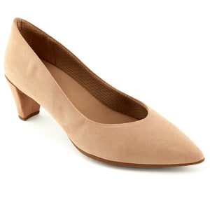 Nude Microfiber Pointy Pumps (119.008) - SIMPLY SHOES HONG KONG