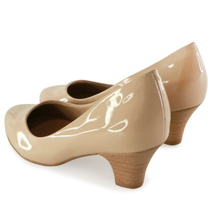 Light Nude Patent Pumps for Women (703.001) - SIMPLY SHOES HONG KONG