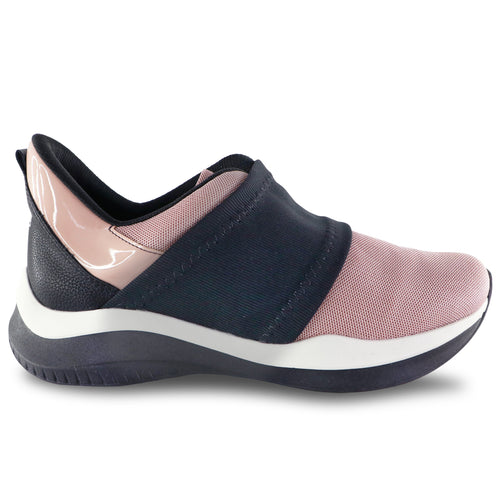 女款玫瑰色和黑色平紋運動鞋 (983.001) 