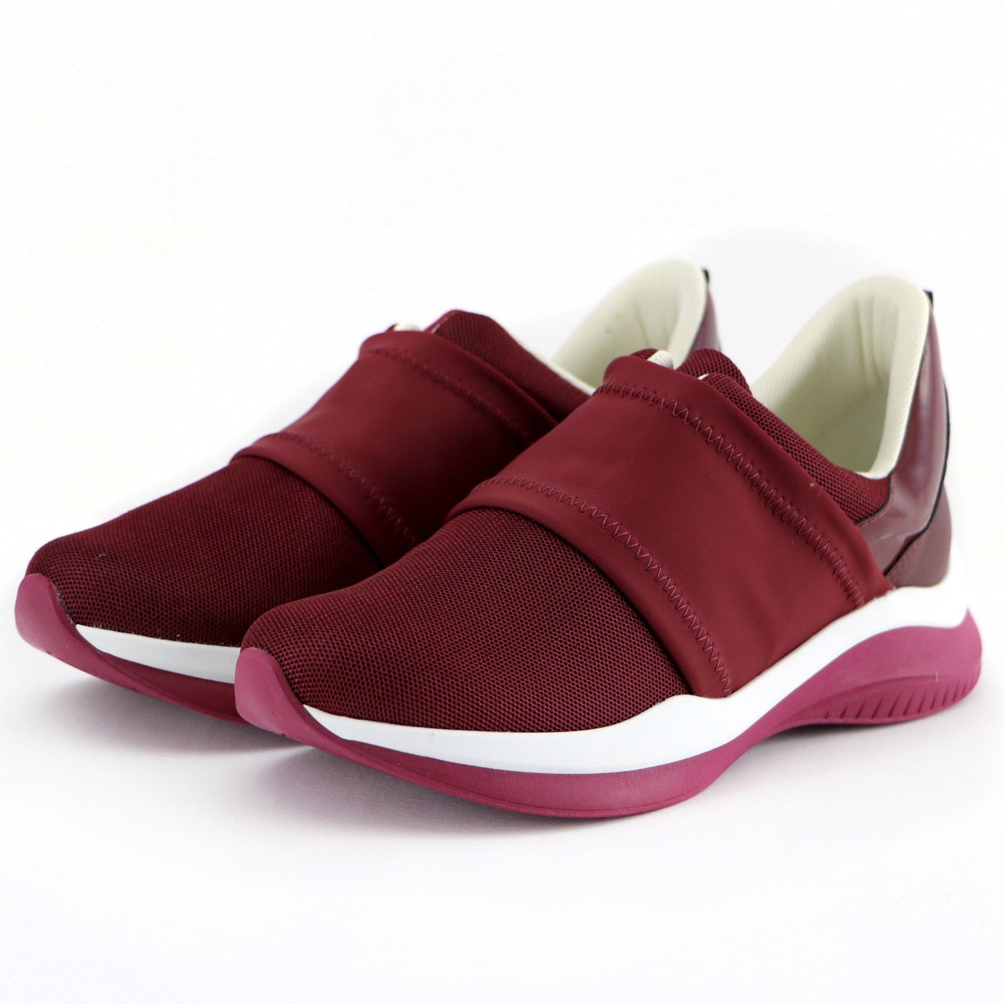 Burgundy Plain ENERGY Sneakers for Women (983.001) - SIMPLY SHOES HONG KONG