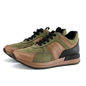 Brown/Green ENERGY Sneakers for Women (974.013) - SIMPLY SHOES HONG KONG