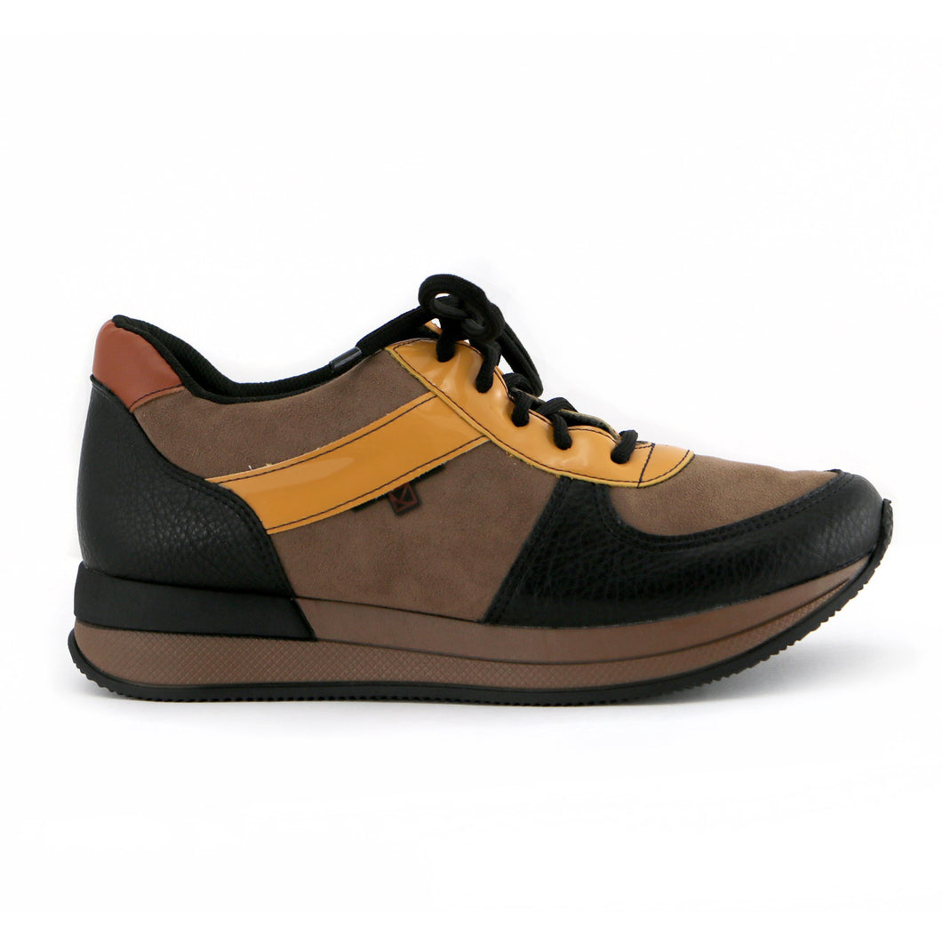Brown/Orange Laced ENERGY Sneakers for Women (974.015) - SIMPLY SHOES HONG KONG
