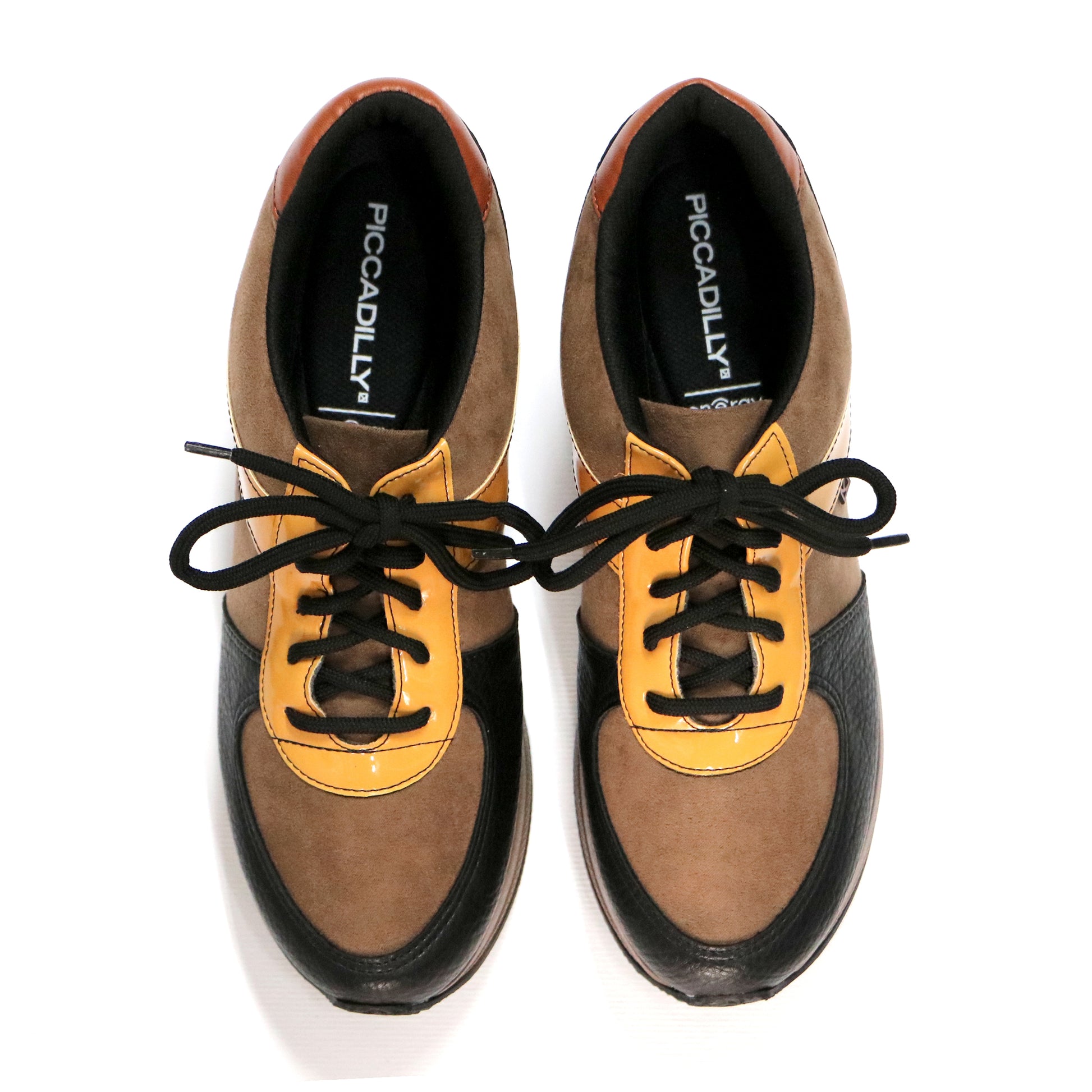 Brown/Orange Laced ENERGY Sneakers for Women (974.015) - SIMPLY SHOES HONG KONG