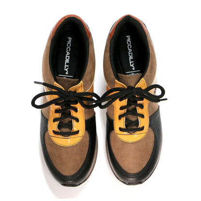 Brown/Orange Laced ENERGY Sneakers for Women (974.015) - SIMPLY SHOES HONG KONG