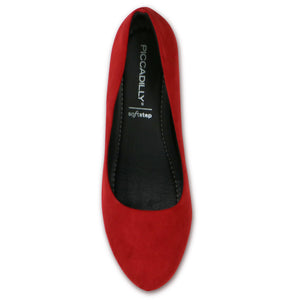 Red Microfibra Pumps for Women (693.001)