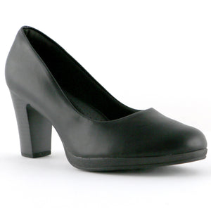 Black Nappa Heels for Women (130.185) - SIMPLY SHOES HONG KONG