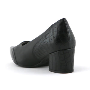 Black Croco Heels for Women (744.069) - SIMPLY SHOES HONG KONG