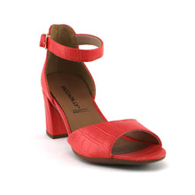 Coral Nappa Croco Heels for Women (685.007) - SIMPLY SHOES HONG KONG