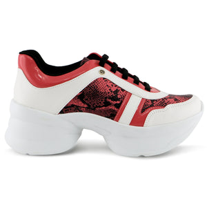 Red Chunky Sneakers for Women (987.003) - SIMPLY SHOES HONG KONG