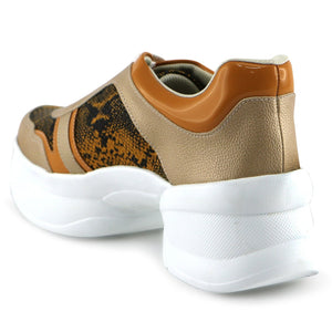 Nude Chunky Sneakers for Women (987.003) - SIMPLY SHOES HONG KONG