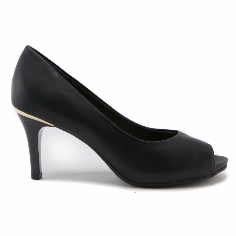 Black Peep Toe Heels for Women (362.034)