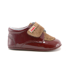 Brown Combo leather infant shoes (SS-7071) - SIMPLY SHOES HONG KONG