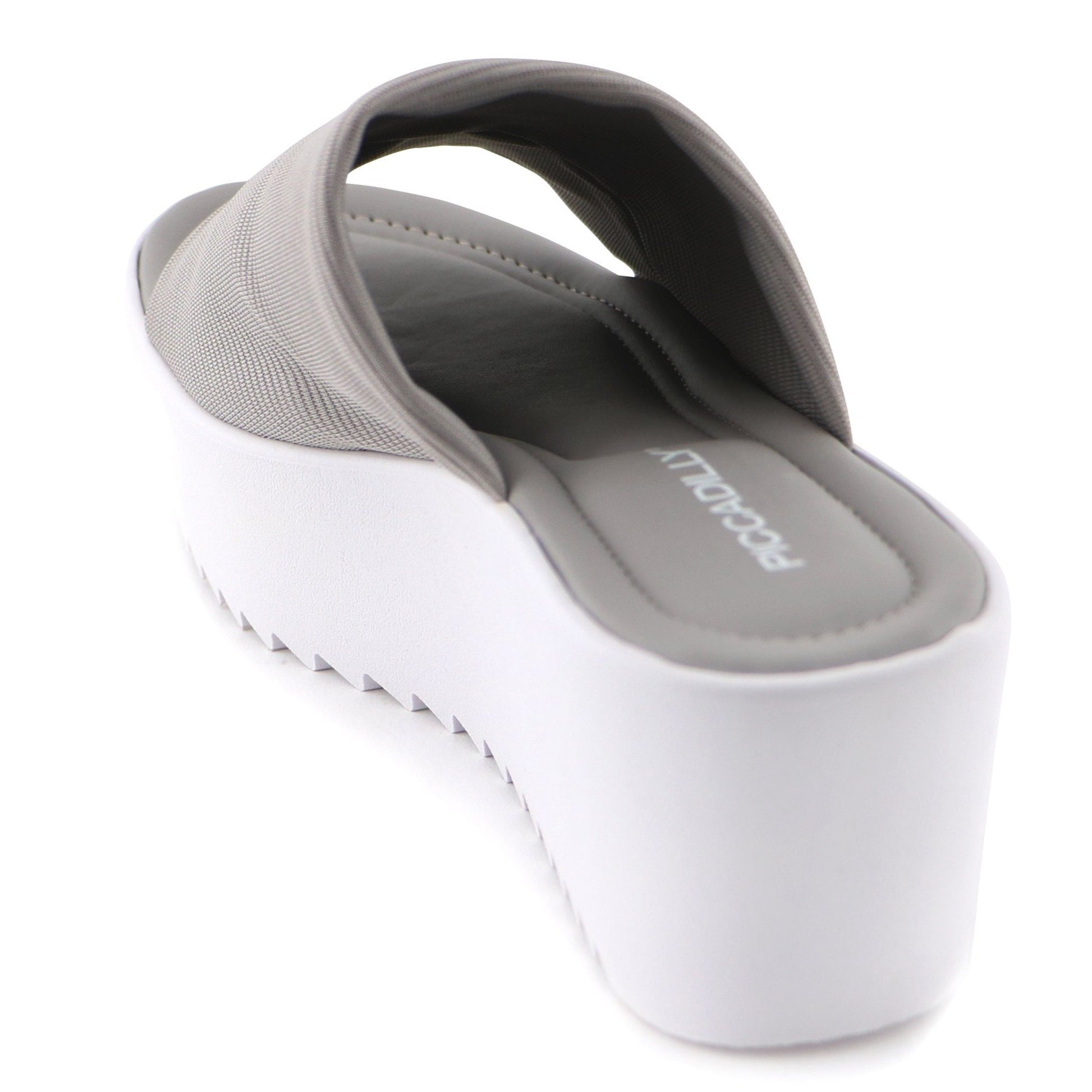 Grey textile Sandal (454.001) - SIMPLY SHOES HONG KONG