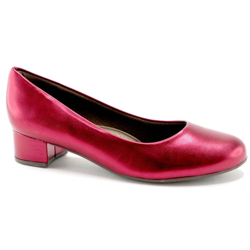 Red Metallic Pumps for Womens (140.110) - SIMPLY SHOES HONG KONG