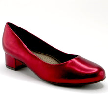 Red Metallic Pumps for Womens (140.110) - SIMPLY SHOES HONG KONG
