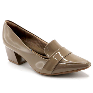 Taupe Pat Pumps for Womens (744.039) - SIMPLY SHOES HONG KONG